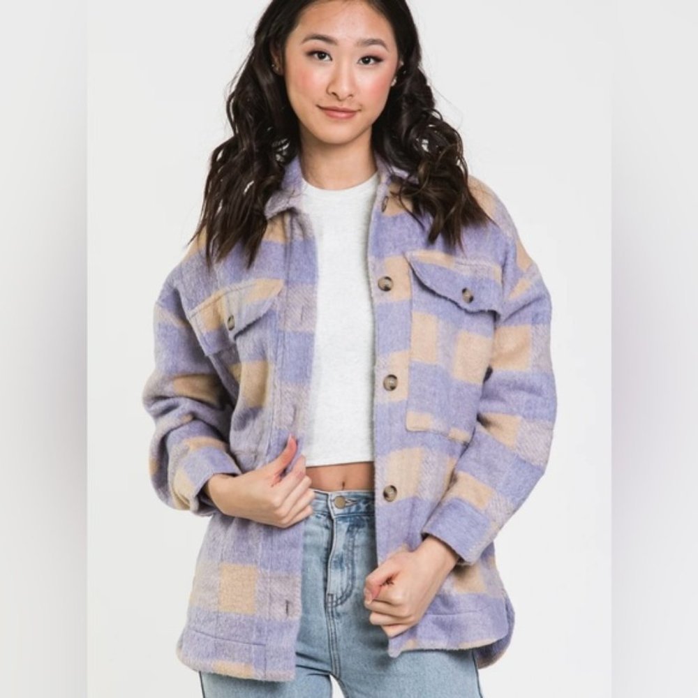 Harlow June Shacket Wool blend Shirt jacket NEW with TAGS women size medium